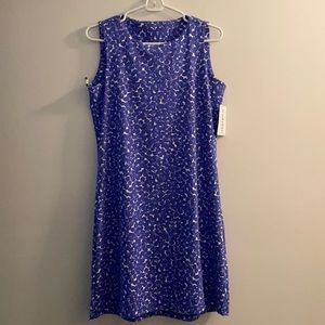 Mahi Gold Dress with flower pattern